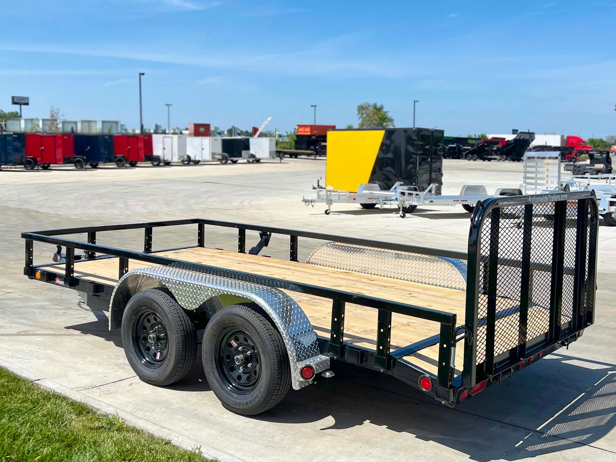 PJ Trailers 14'x77" Tandem Axle 4" Channel Utility Trailer (UK) - Image 4