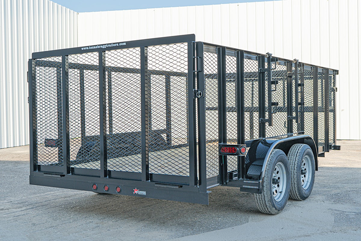 Texas Bragg 14'x83" Landscape Trailer w/ 4' Sides & 4' Gate (L2) - Image 9