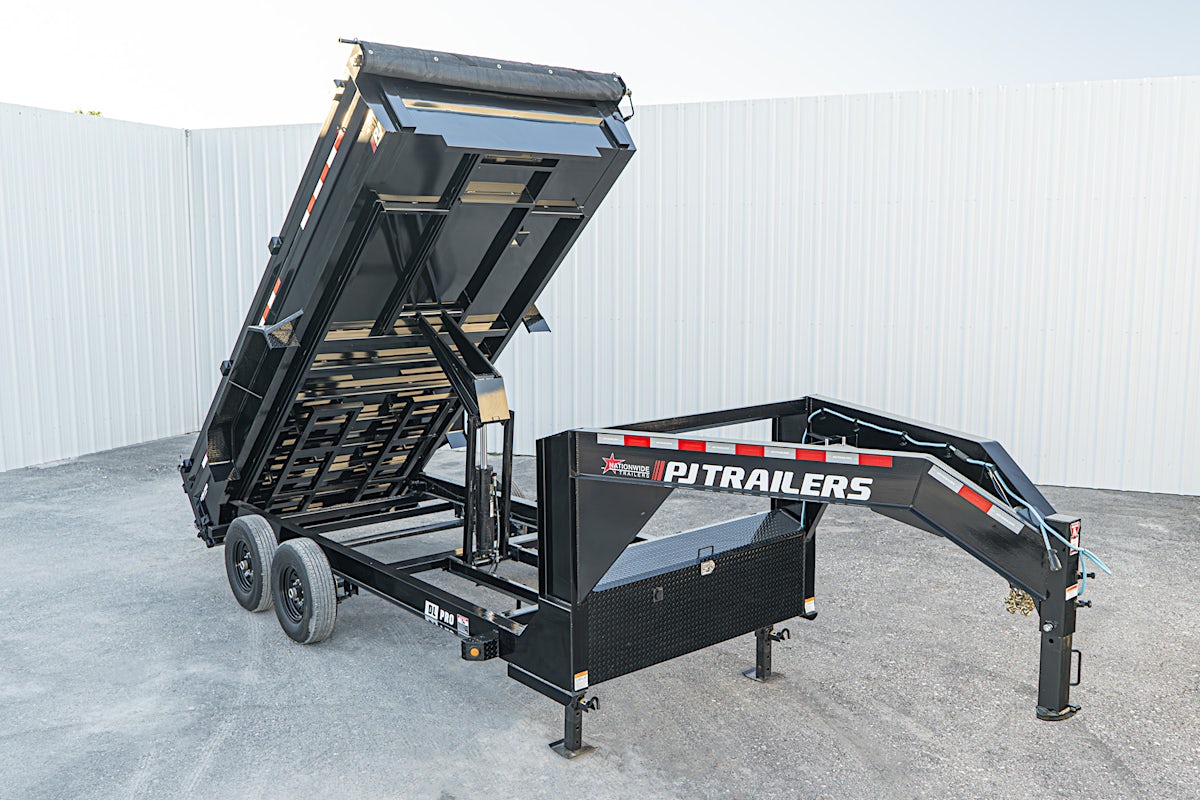 PJ Trailers 16'x83" Gooseneck Low Pro Dump Trailer w/ 2' Sides (DL) - Image 1