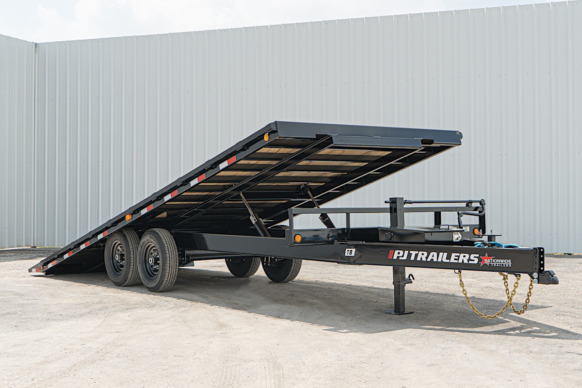 PJ Trailers 22'x102" Deckover Power Tilt Trailer (T8) - Image 3