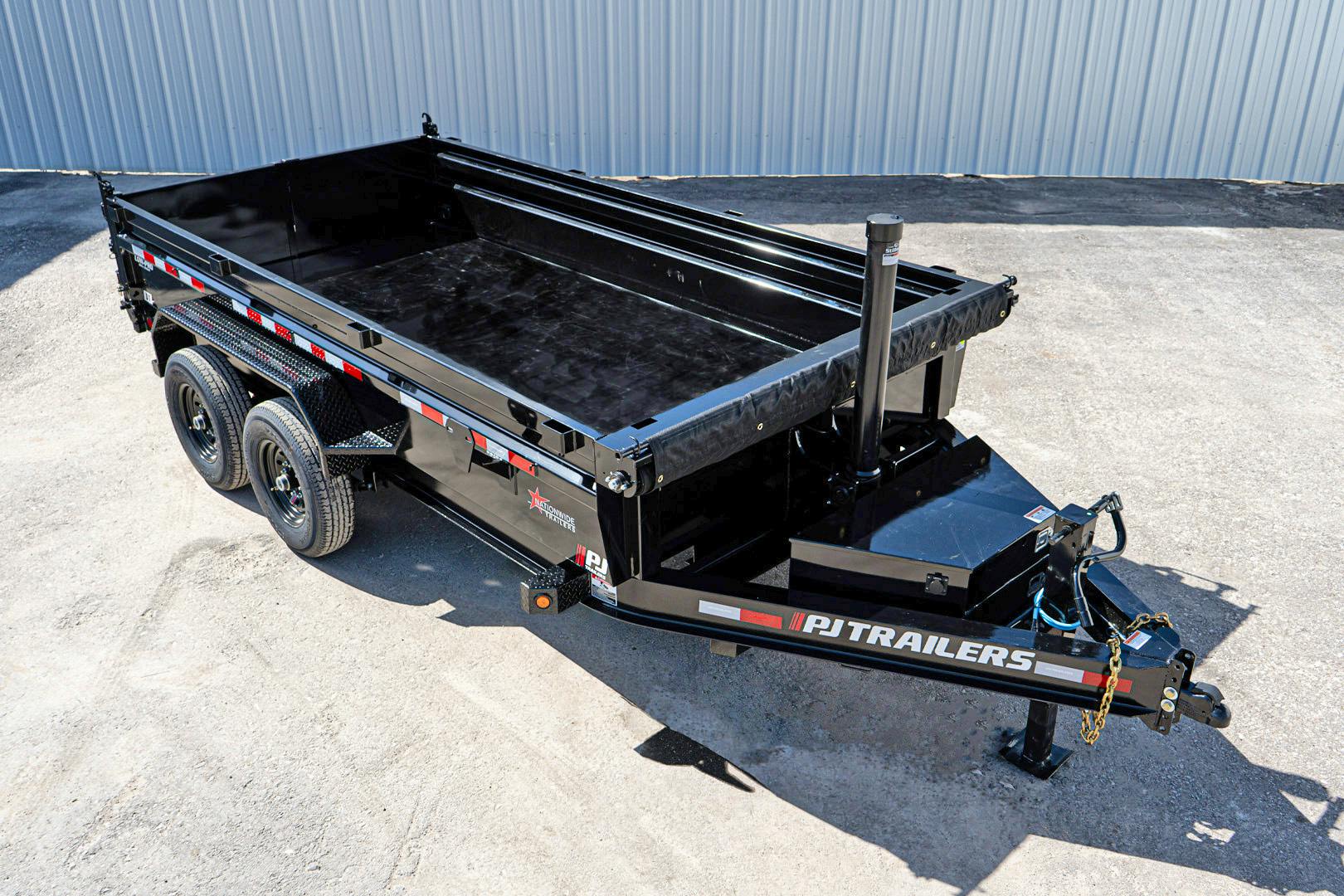 PJ Trailers 14'x83" Telescopic Dump Trailer w/ 2' Sides (DT) - Image 8