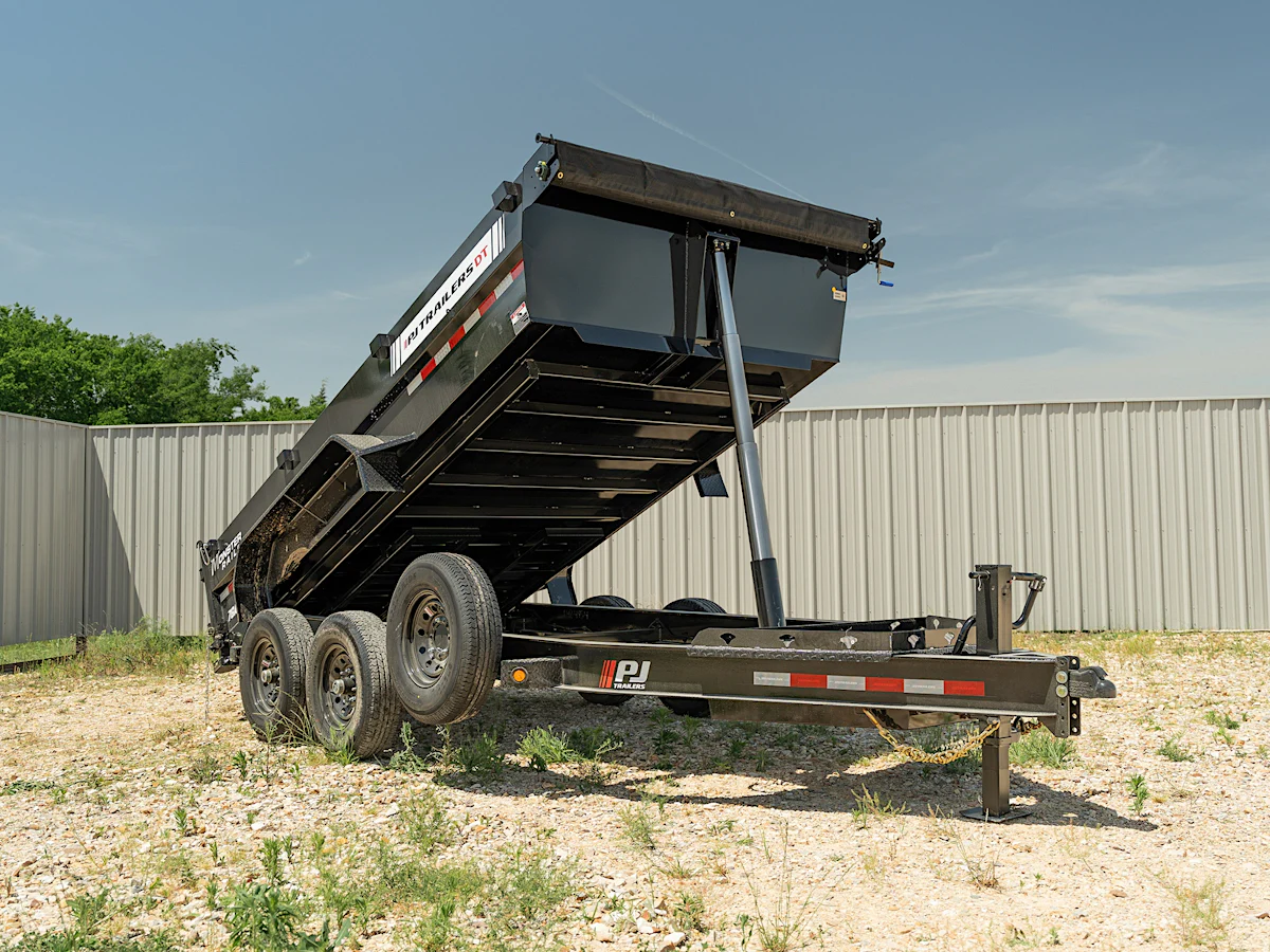 PJ Trailers 14'x83" Telescopic Dump Trailer w/ 2' Sides (DT) - Stock #86812 - Image 1 of 14 PJ Trailers 14'x83" Telescopic Dump Trailer w/ 2' Sides (DT) - Stock #86812 - Image 1 of 14