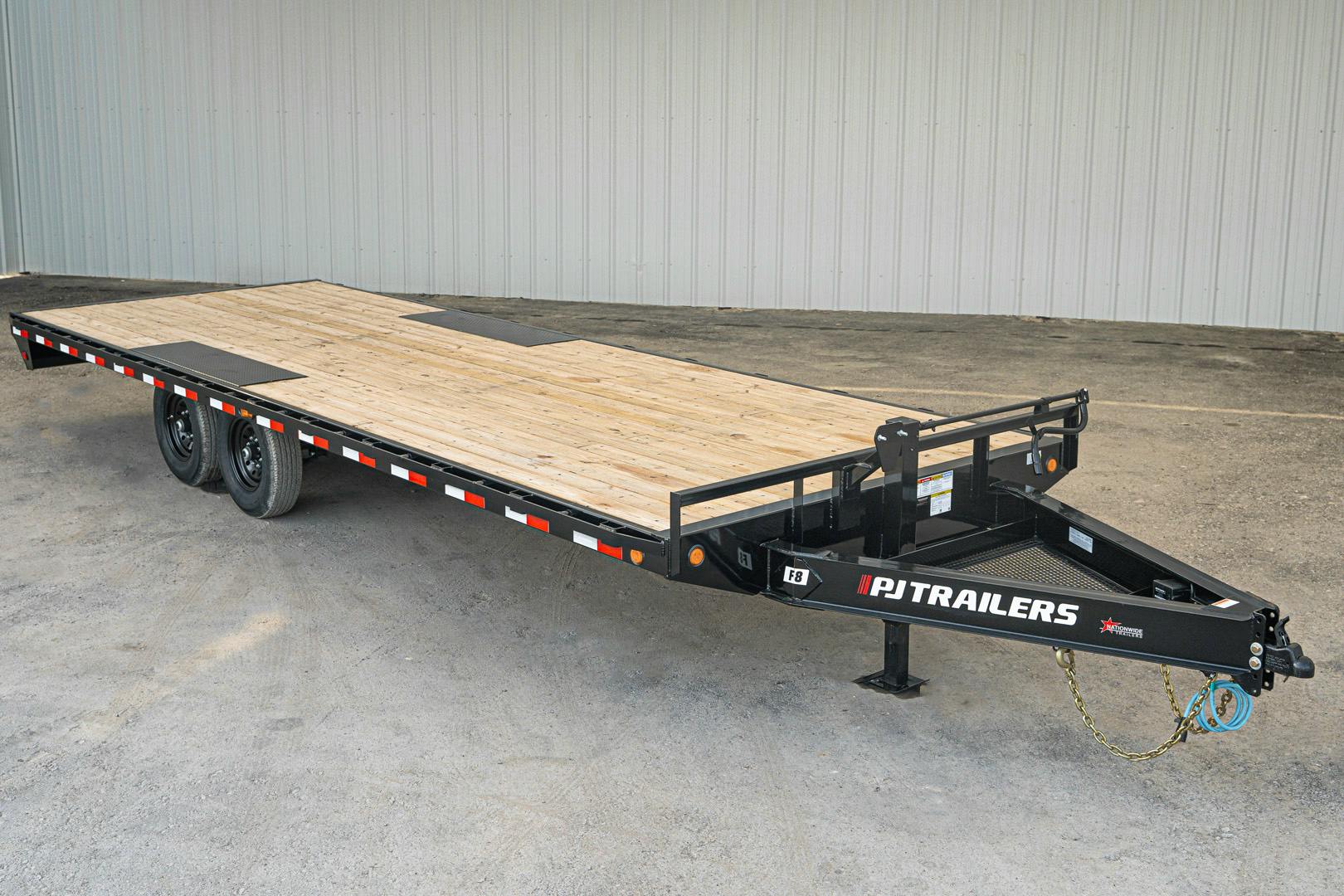 PJ Trailers 24'x102" 8" I-Beam Deckover Flatbed Trailer (F8) - Stock #86814 - Image 1 of 15