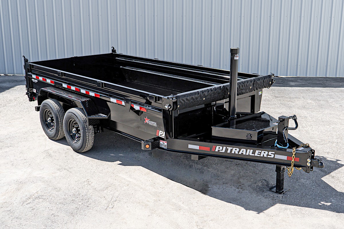 PJ Trailers 14'x83" Telescopic Dump Trailer w/ 2' Sides (DT) - Image 3