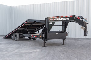 PJ Trailers 26'x102" Gooseneck Deckover Power Tilt Trailer (T8)