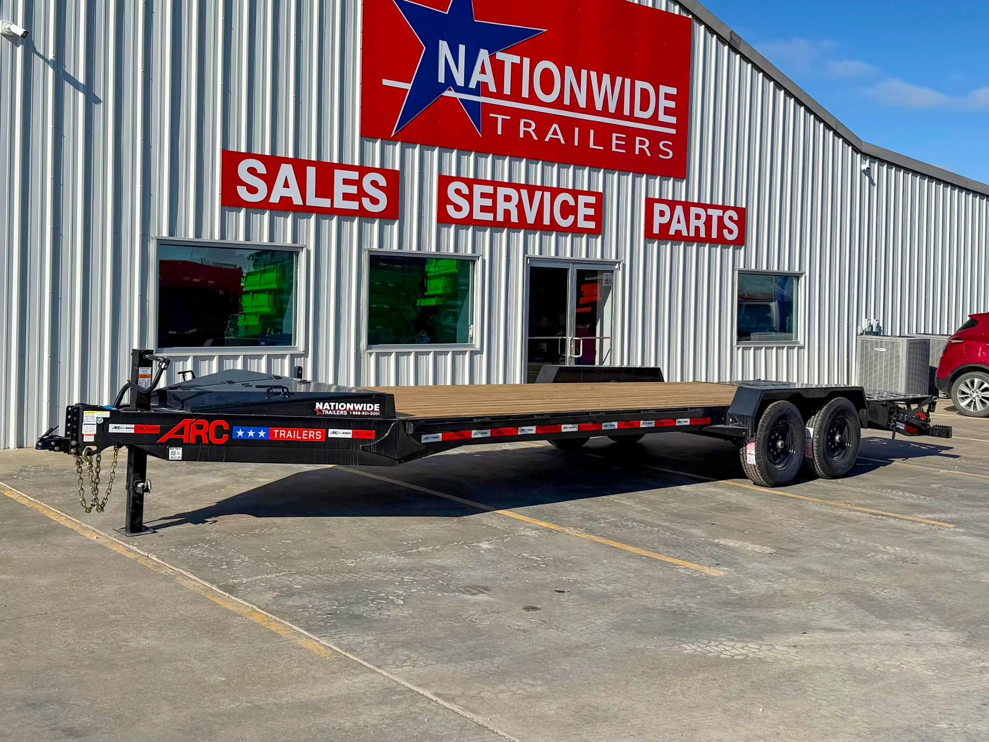 ARC Trailers 24'x83" 14K HD Equipment Hauler w/ 4' Dovetail & Bigfoot Ramps (BEQ) - Stock #86888 - Image 1 of 8