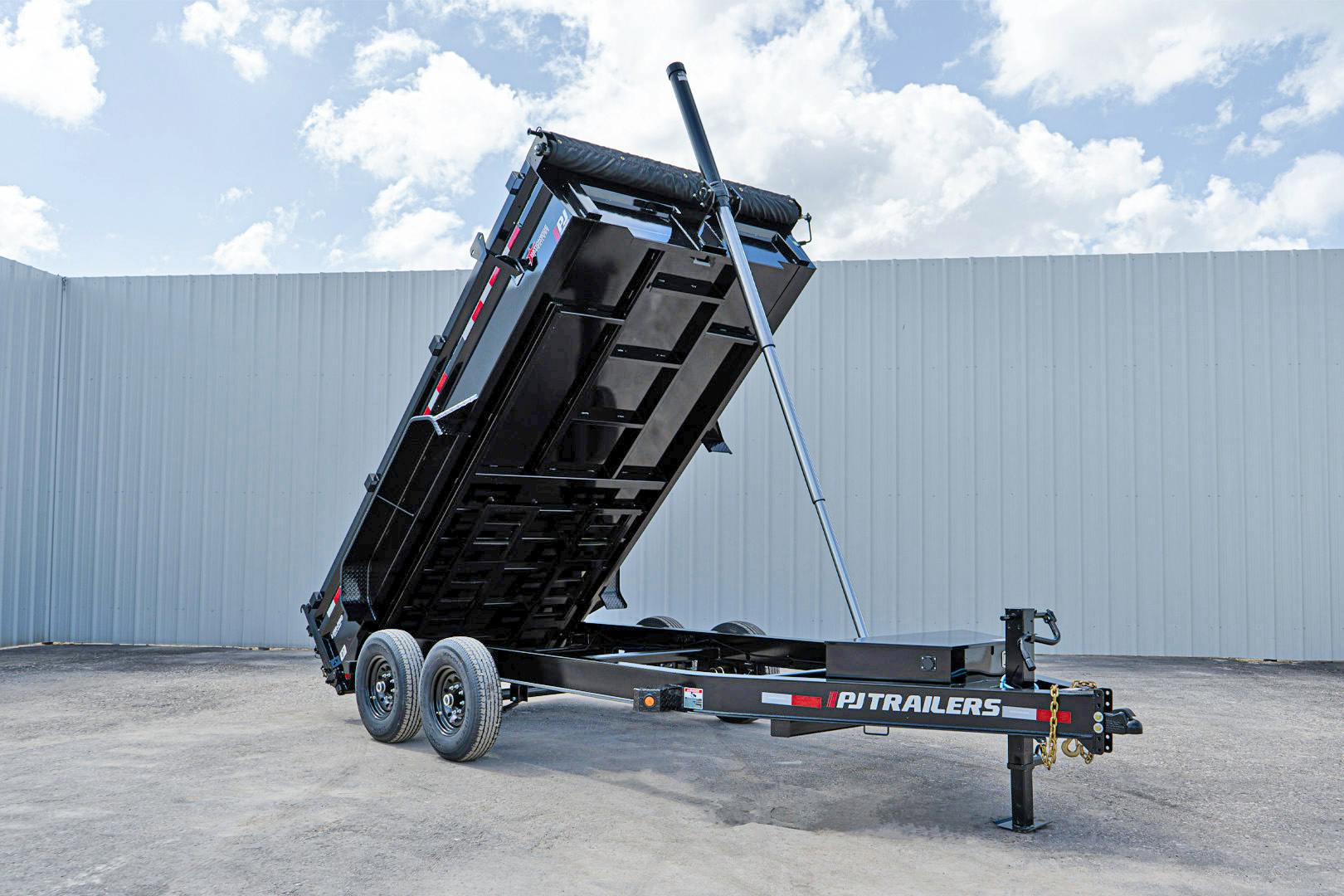 PJ Trailers 14'x83" Telescopic Dump Trailer w/ 2' Sides (DT) - Image 4