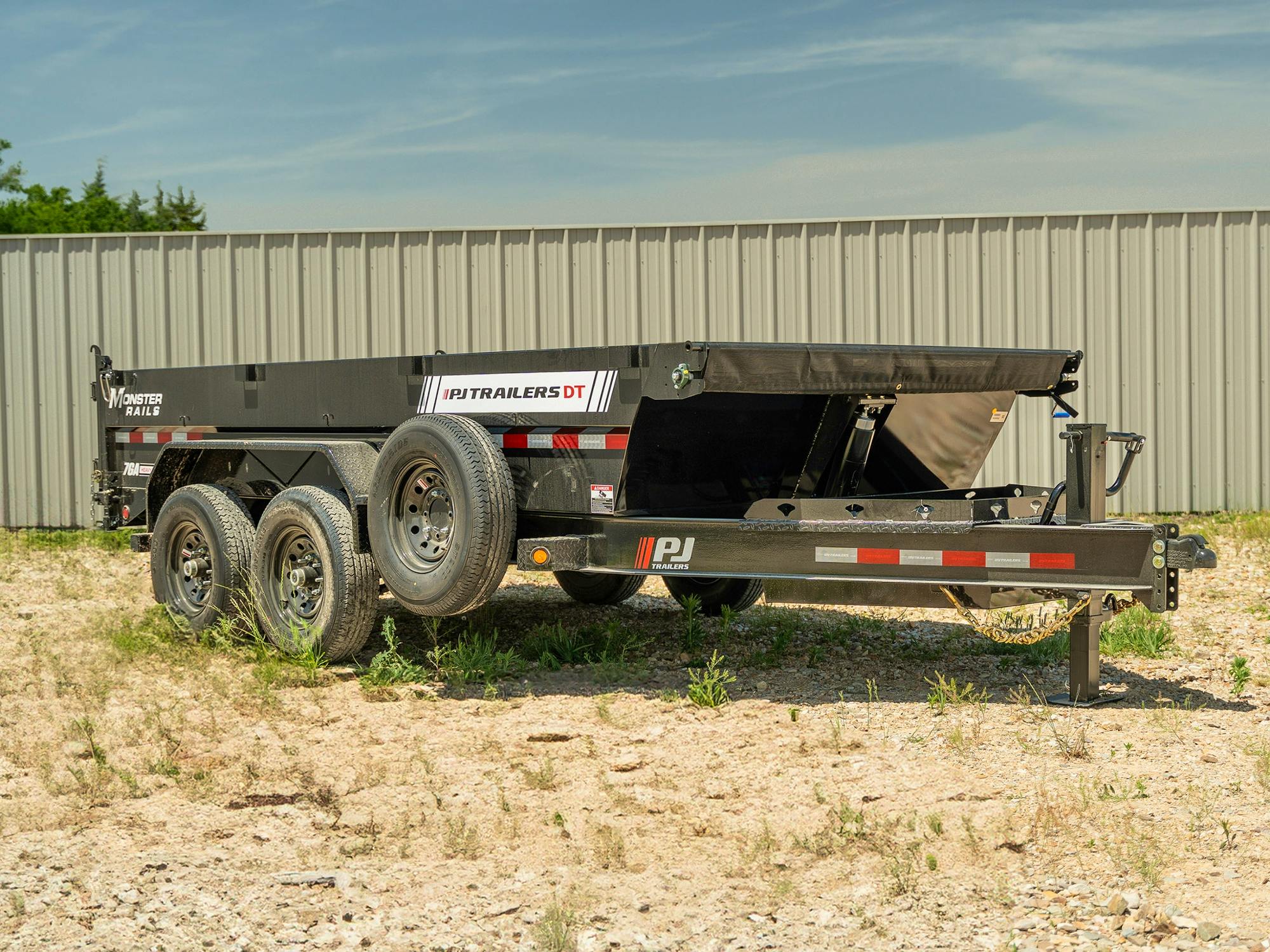 PJ Trailers 14'x83" Telescopic Dump Trailer w/ 2' Sides (DT) - Stock #86906 - Image 14 of 14