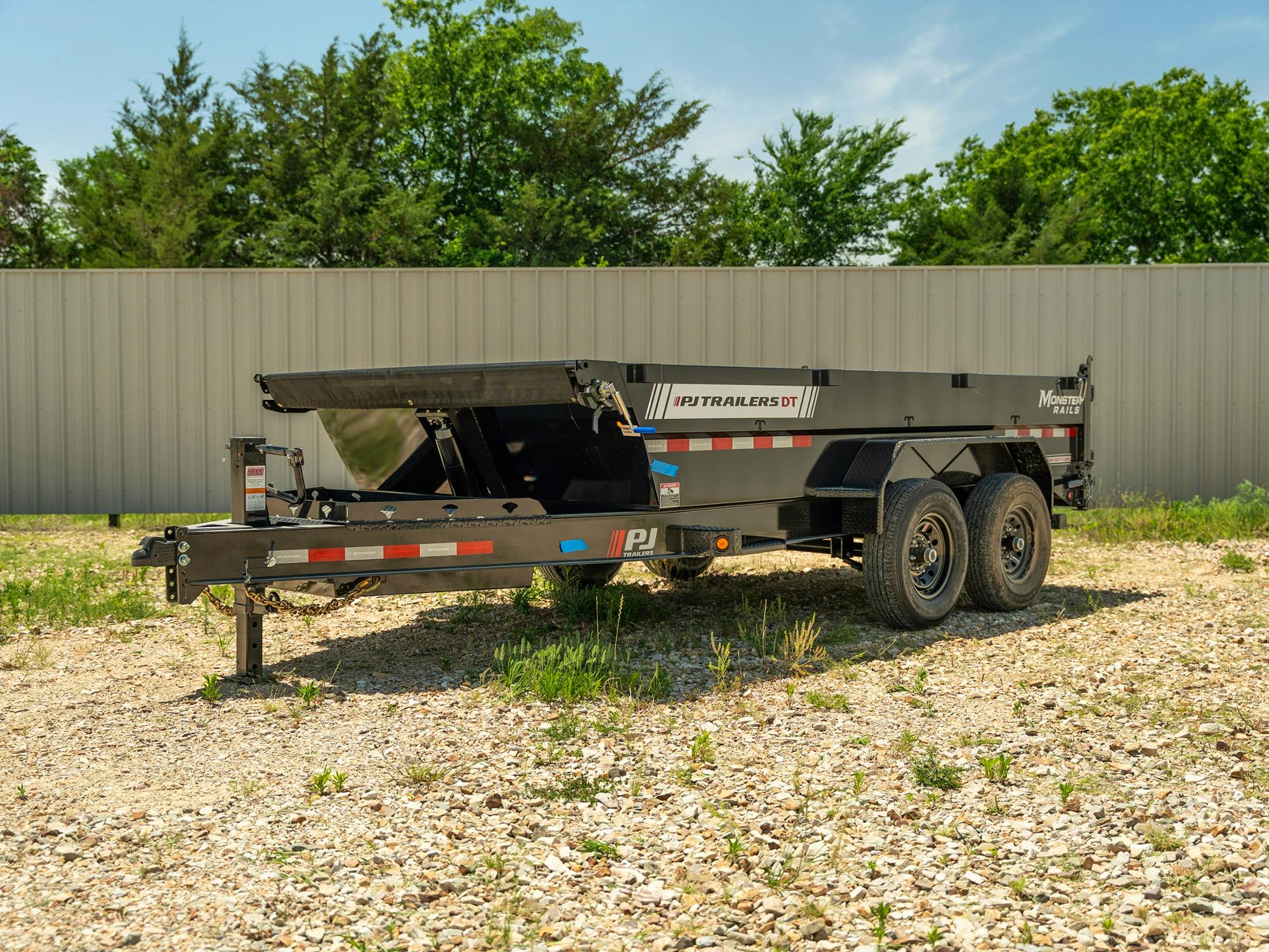 PJ Trailers 14'x83" Telescopic Dump Trailer w/ 2' Sides (DT) - Stock #86906 - Image 3 of 14
