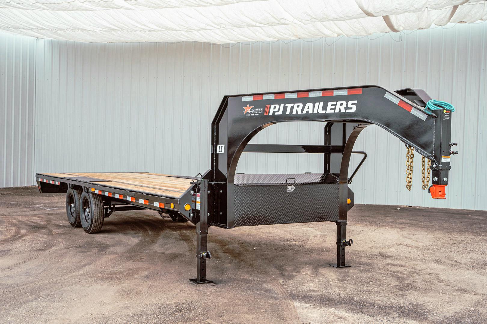 PJ Trailers 20'x102" Gooseneck Low Pro Flatbed Trailer w/ Singles (LS) - Image 2