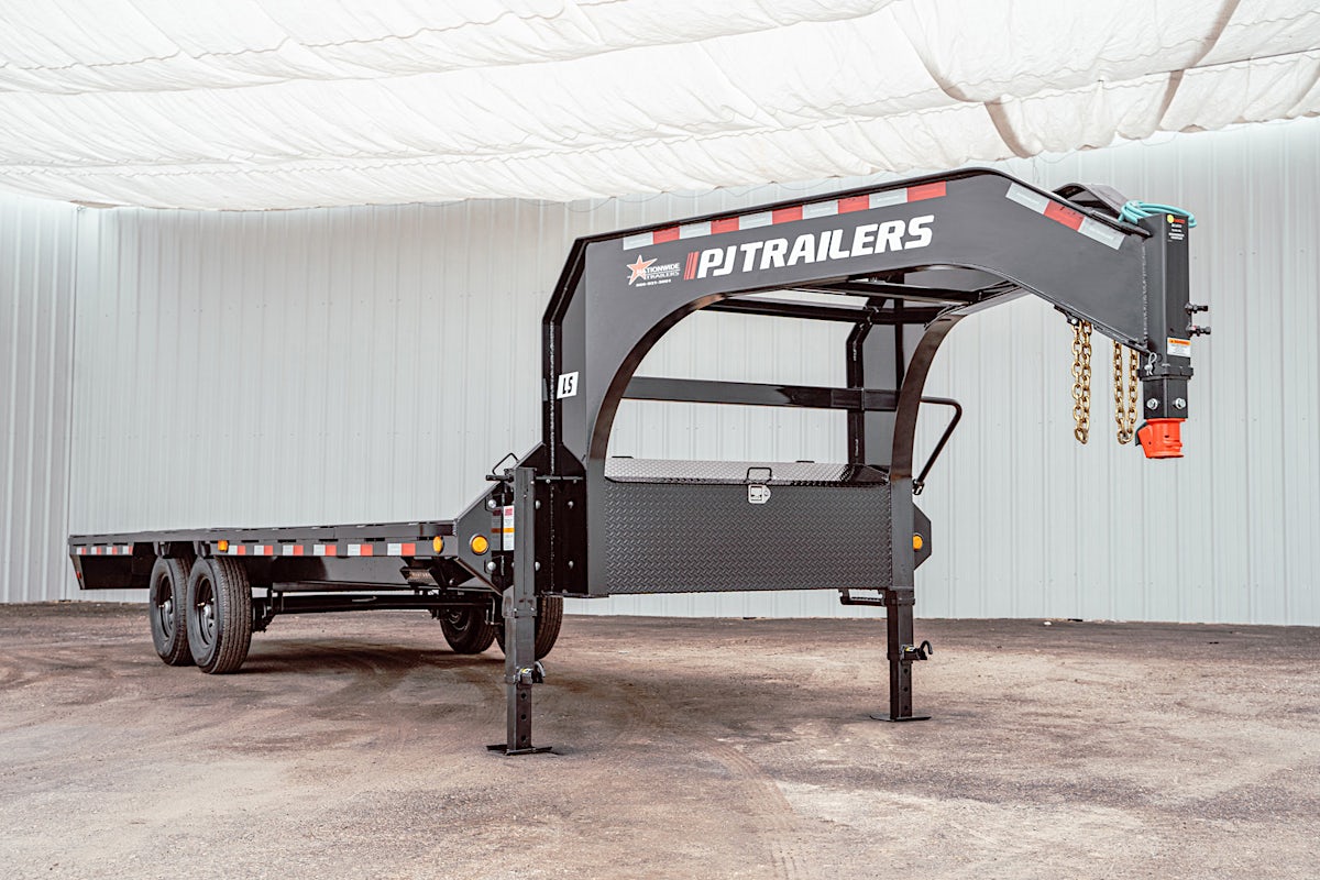 PJ Trailers 20'x102" Gooseneck Low Pro Flatbed Trailer w/ Singles (LS) - Image 3