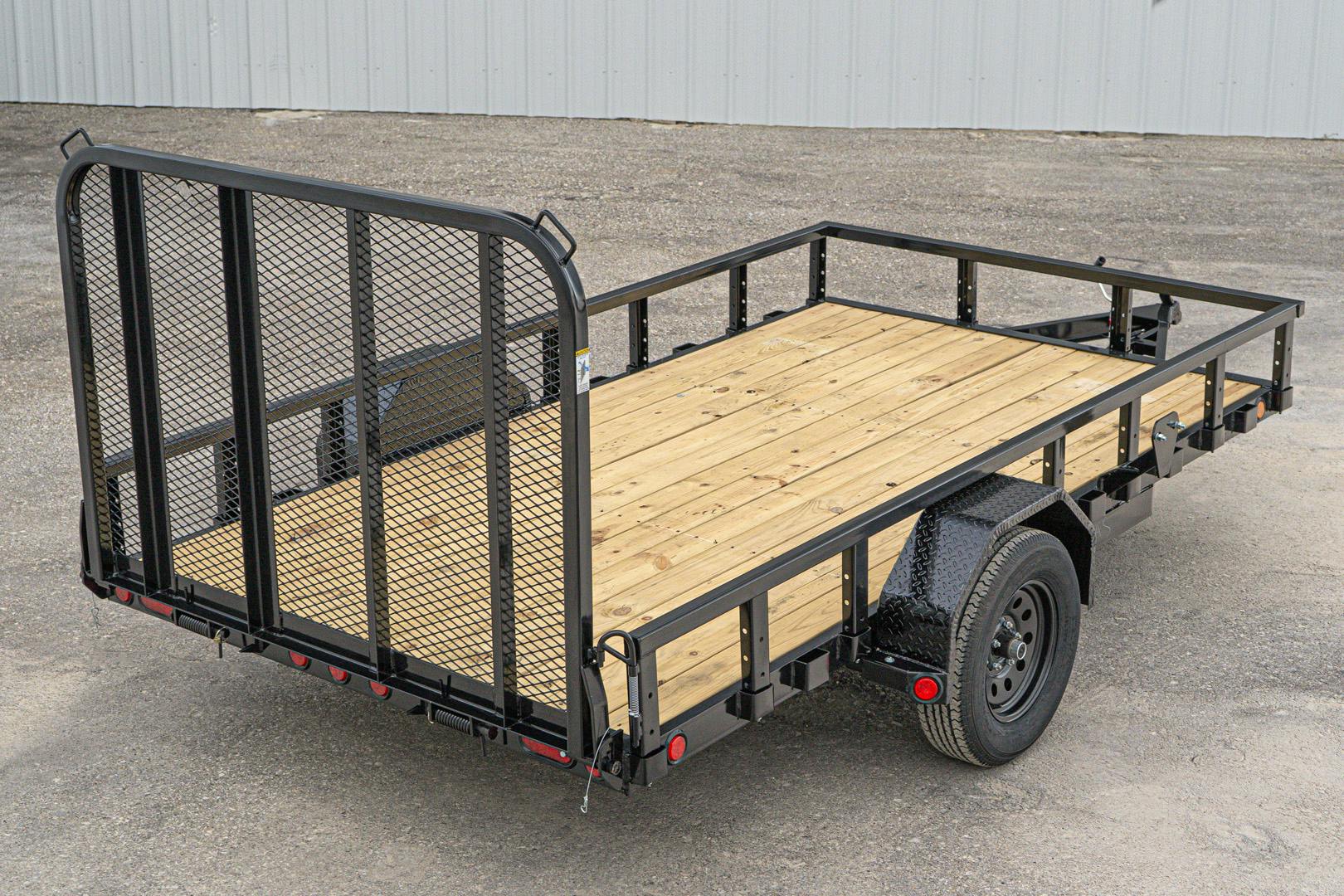PJ Trailers 12'x77" Single Axle 4" Channel Utility Trailer (U7) - Image 14