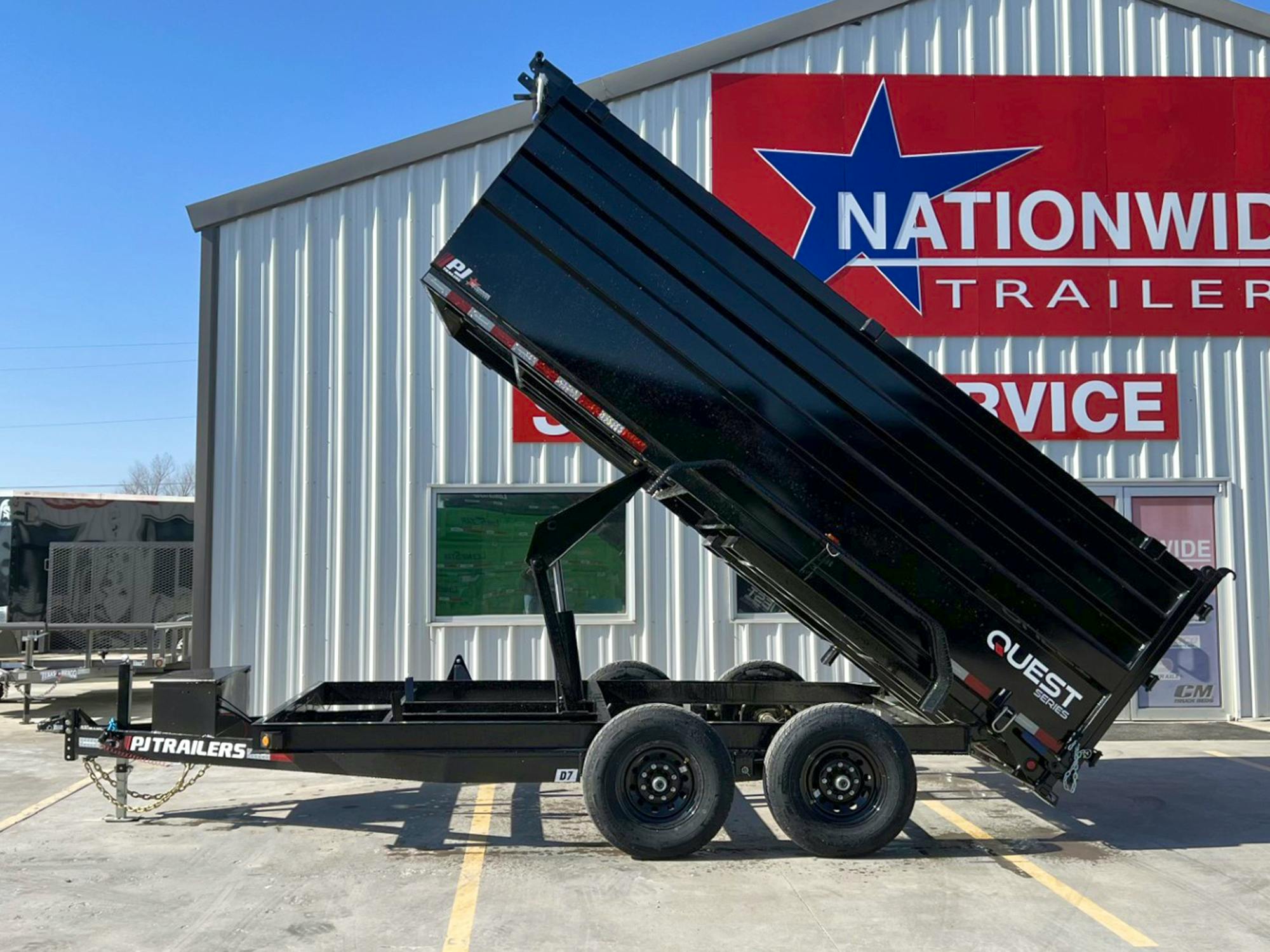 PJ Trailers 14'x83" 14K Dump Trailer w/ 4ft Sides (D7) - Stock #86929 - Image 2 of 9