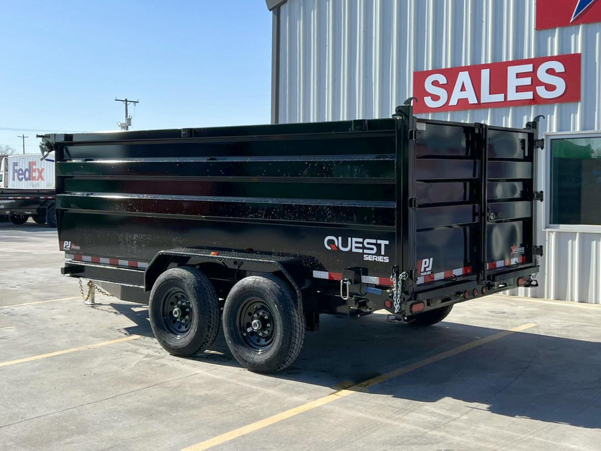 PJ Trailers 14'x83" 14K Dump Trailer w/ 4ft Sides (D7) - Stock #86929 - Image 6 of 9