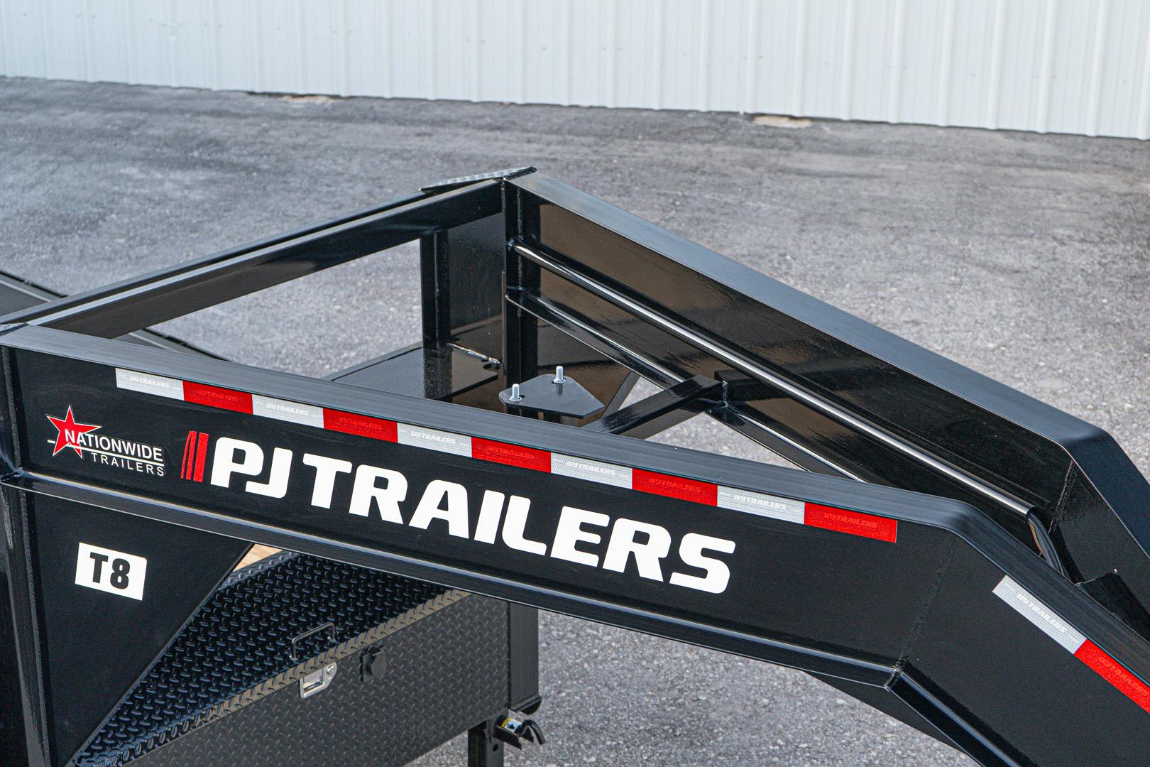PJ Trailers 26'x102" Gooseneck Deckover Power Tilt Trailer (T8) - Image 8
