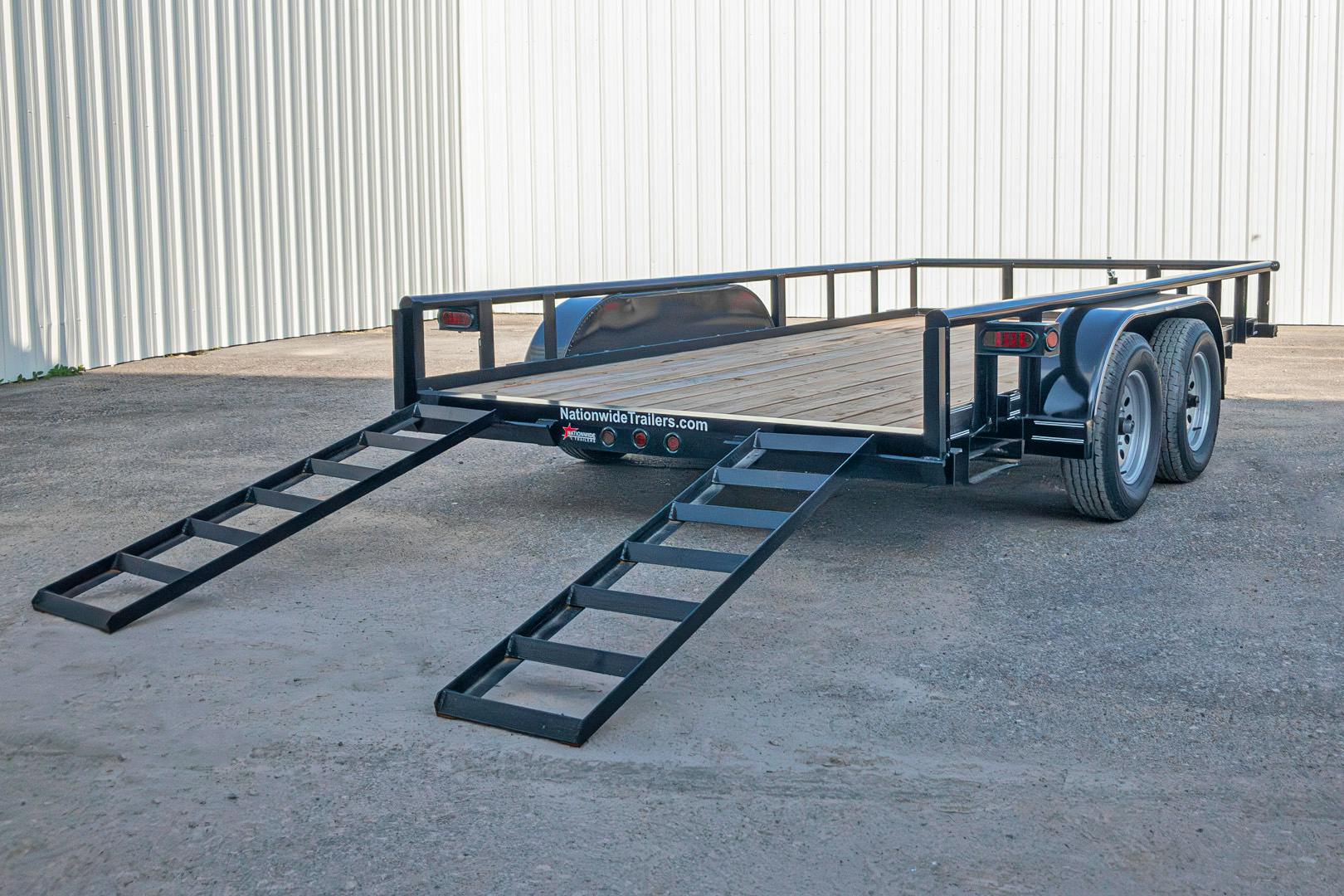 Texas Bragg 14'x83" Utility Trailer w/ Slide-In Ramps (U2)