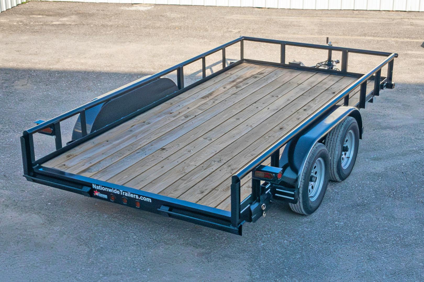 Texas Bragg 14'x83" Utility Trailer w/ Slide-In Ramps (U2)
