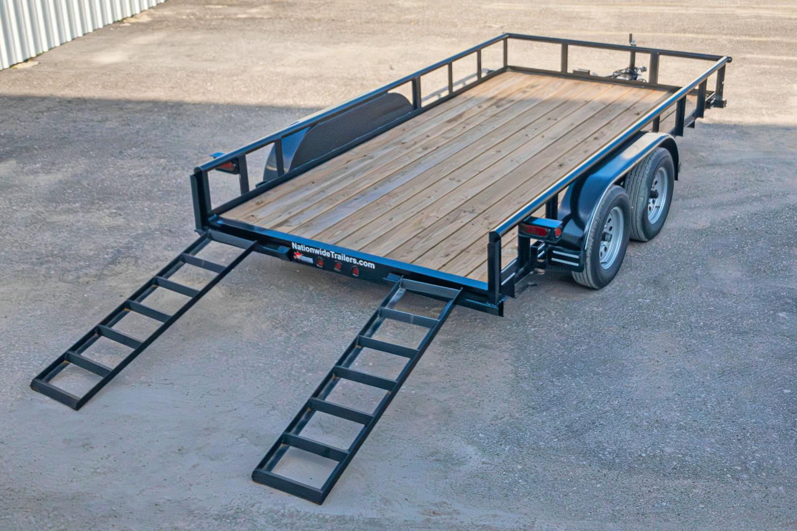 Texas Bragg 14'x83" Utility Trailer w/ Slide-In Ramps (U2)