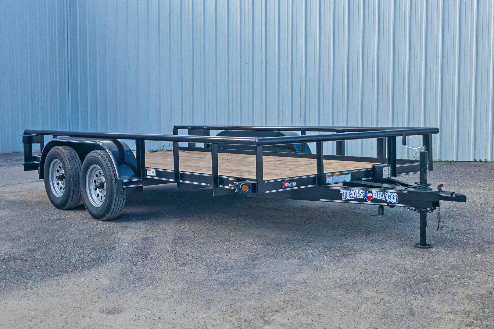 Texas Bragg 14'x83" Utility Trailer w/ Slide-In Ramps (U2)