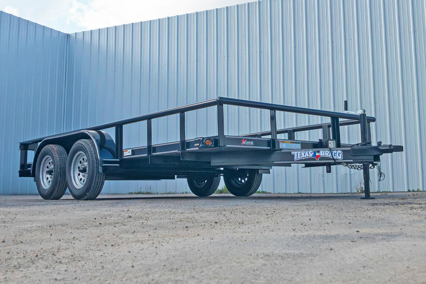 Texas Bragg 14'x83" Utility Trailer w/ Slide-In Ramps (U2)