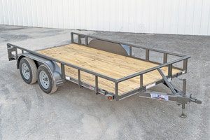 Texas Bragg 16'x83" Utility Trailer w/ Slide-In Ramps (U2)