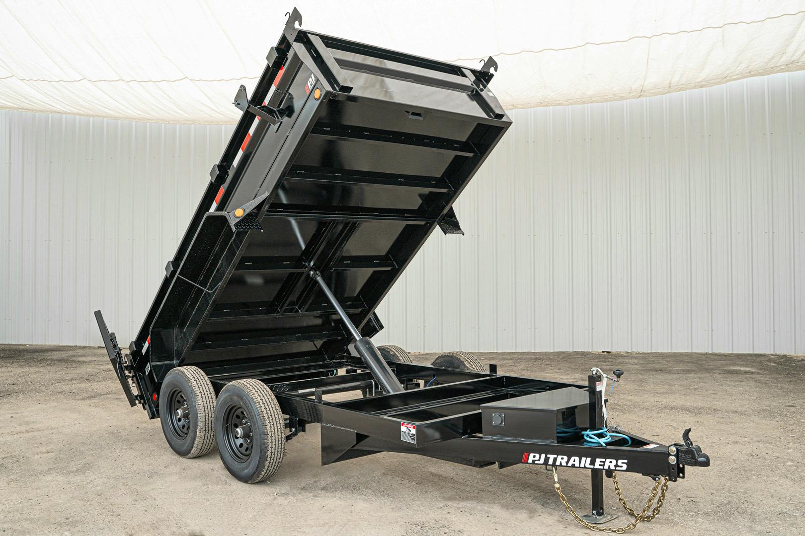 PJ Trailers 12'x72" Hydraulic Dump Trailer w/ 20" Sides (D3) - Image 4