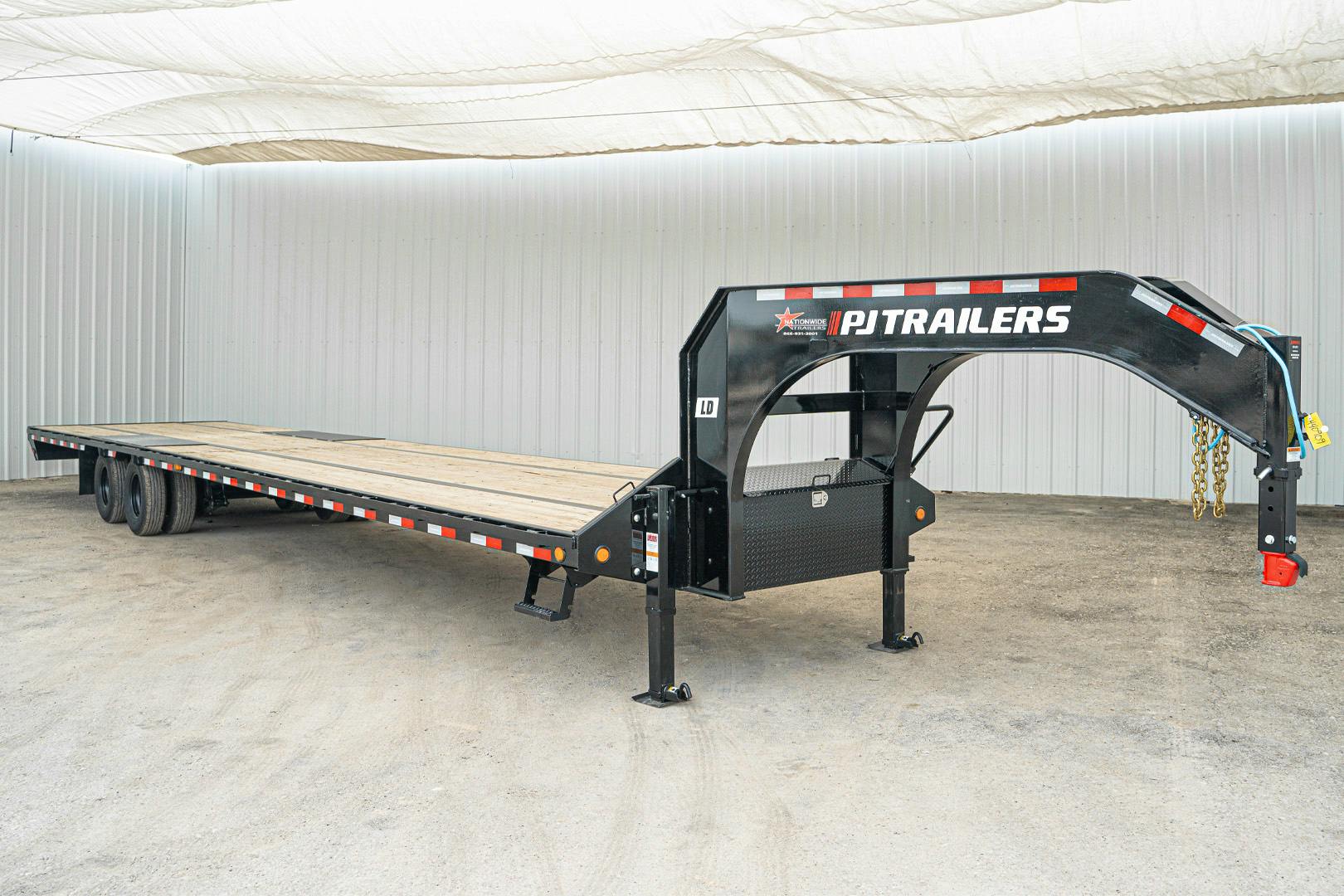 PJ Trailers 40'x102" Gooseneck Low Pro Flatbed Trailer w/ Duals (LD) - Image 2