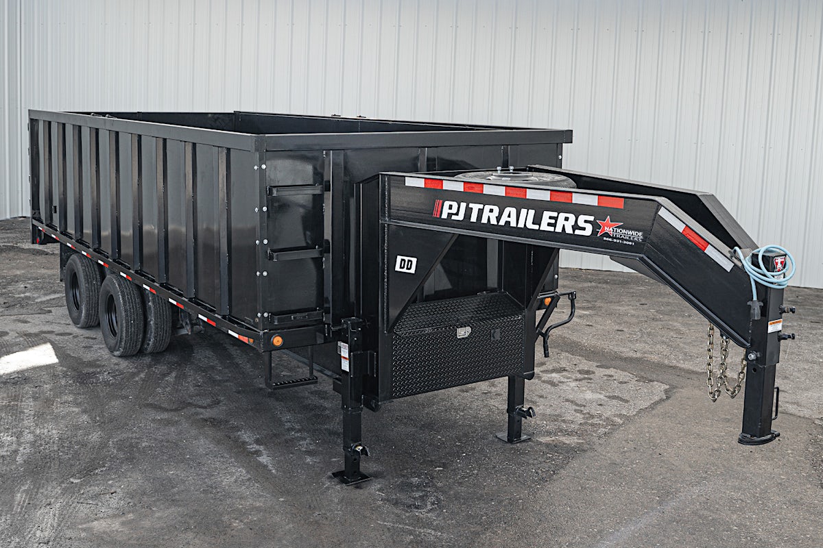 PJ Trailers 20'x96" Gooseneck Dual Dump Trailer w/ 4' Sides (DD) - Image 2