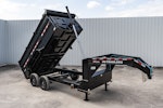 PJ Trailers 14'x83" GN Telescopic Dump Trailer w/ 4' Sides (DT) Stock #87059 - Thumbnail 1