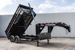 PJ Trailers 14'x83" GN Telescopic Dump Trailer w/ 4' Sides (DT) Stock #87059 - Thumbnail 3