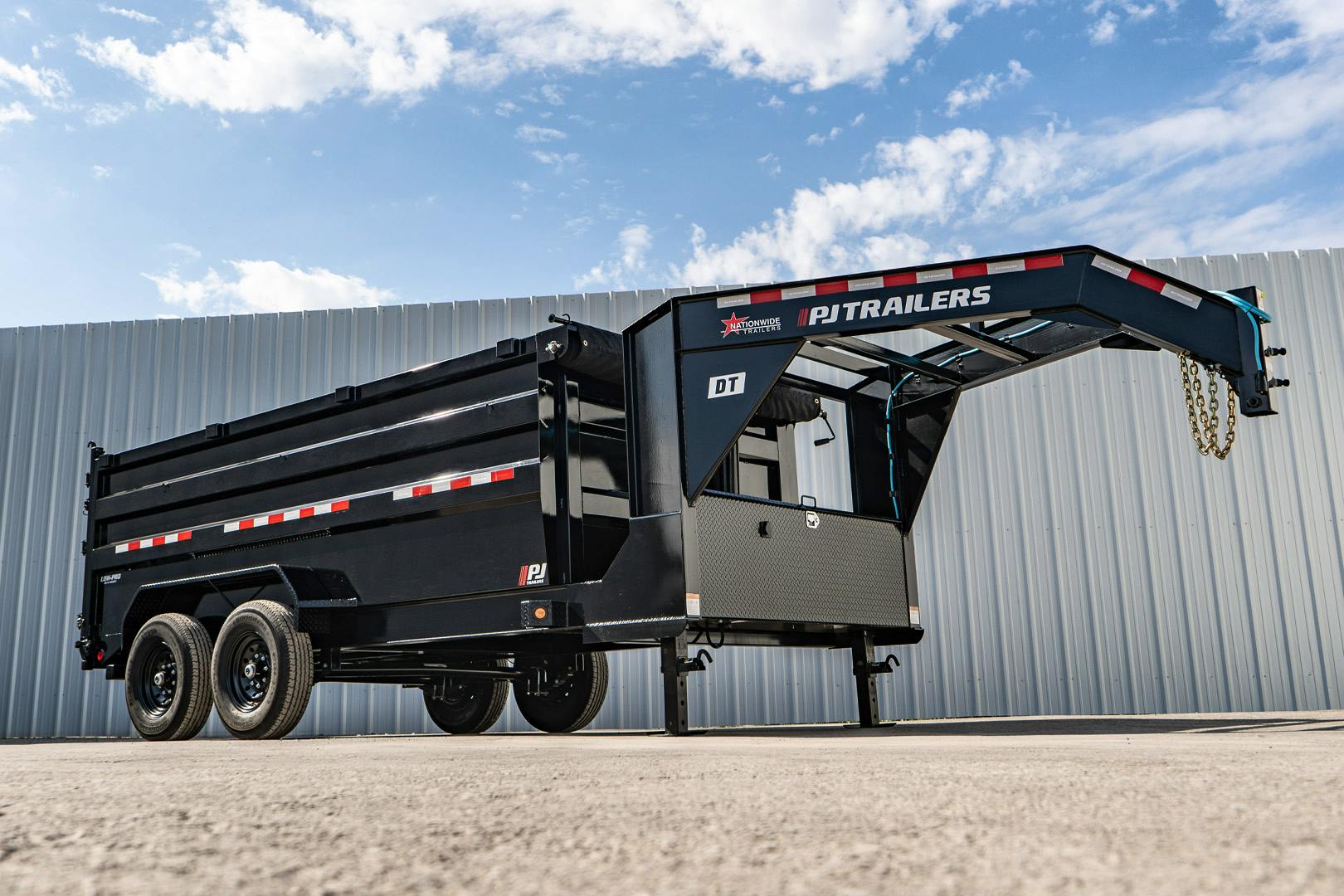 PJ Trailers 14'x83" GN Telescopic Dump Trailer w/ 4' Sides (DT) - Stock #87059 - Image 6 of 36