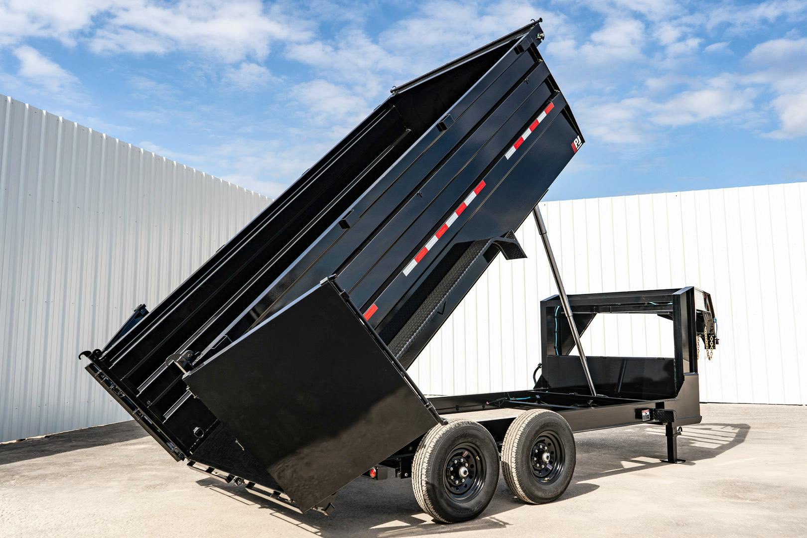 PJ Trailers 14'x83" GN Telescopic Dump Trailer w/ 4' Sides (DT) - Stock #87059 - Image 32 of 36