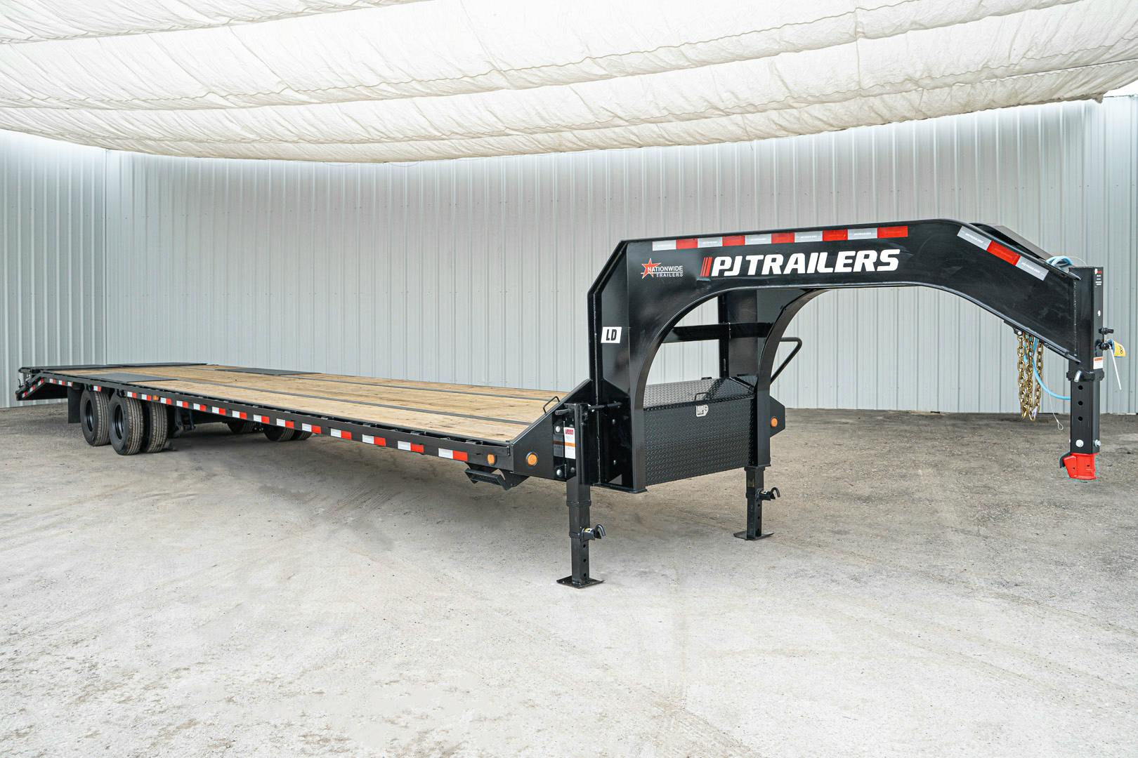 PJ Trailers 40'x102" Gooseneck Low Pro Flatbed Trailer w/ Duals (LD) - Stock #87066 - Image 2 of 19