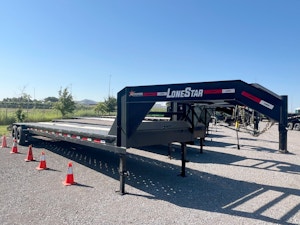 LoneStar USED 36'x83" Gooseneck Hi-Deck Carhauler Trailer w/ 8' Dovetail