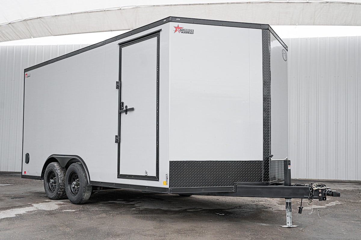 CellTech 8.5'x16' All-Steel Enclosed Cargo Trailer w/ Rear Ramp Door (C2) - Stock #87112 - Image 3 of 21 CellTech 8.5'x16' All-Steel Enclosed Cargo Trailer w/ Rear Ramp Door (C2) - Stock #87112 - Image 3 of 21