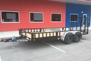 PJ Trailers 16'x77" Tandem Axle 4" Channel Utility Trailer (UK)