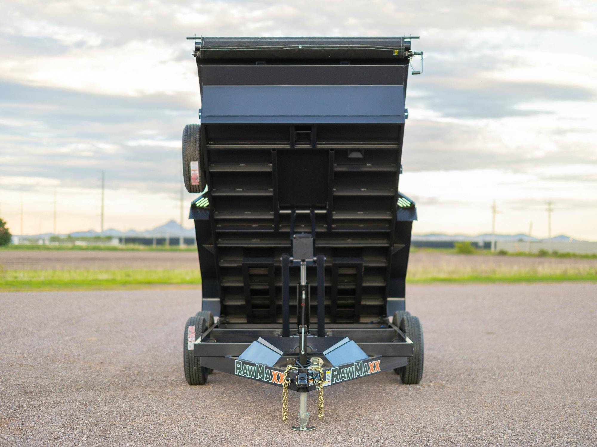 RawMaxx 14'x83" Scissor Lift Dump Trailer w/ 2' Sides (PKX) - Stock #87195 - Image 4 of 14