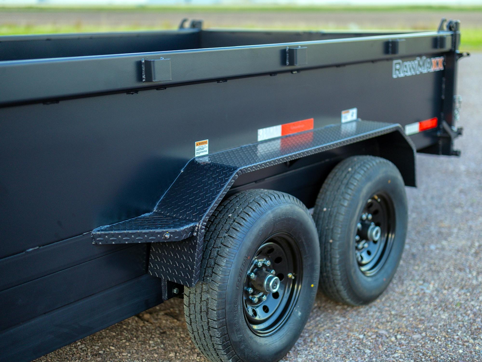 RawMaxx PKX 14' × 83" Scissor Lift Dump Trailer