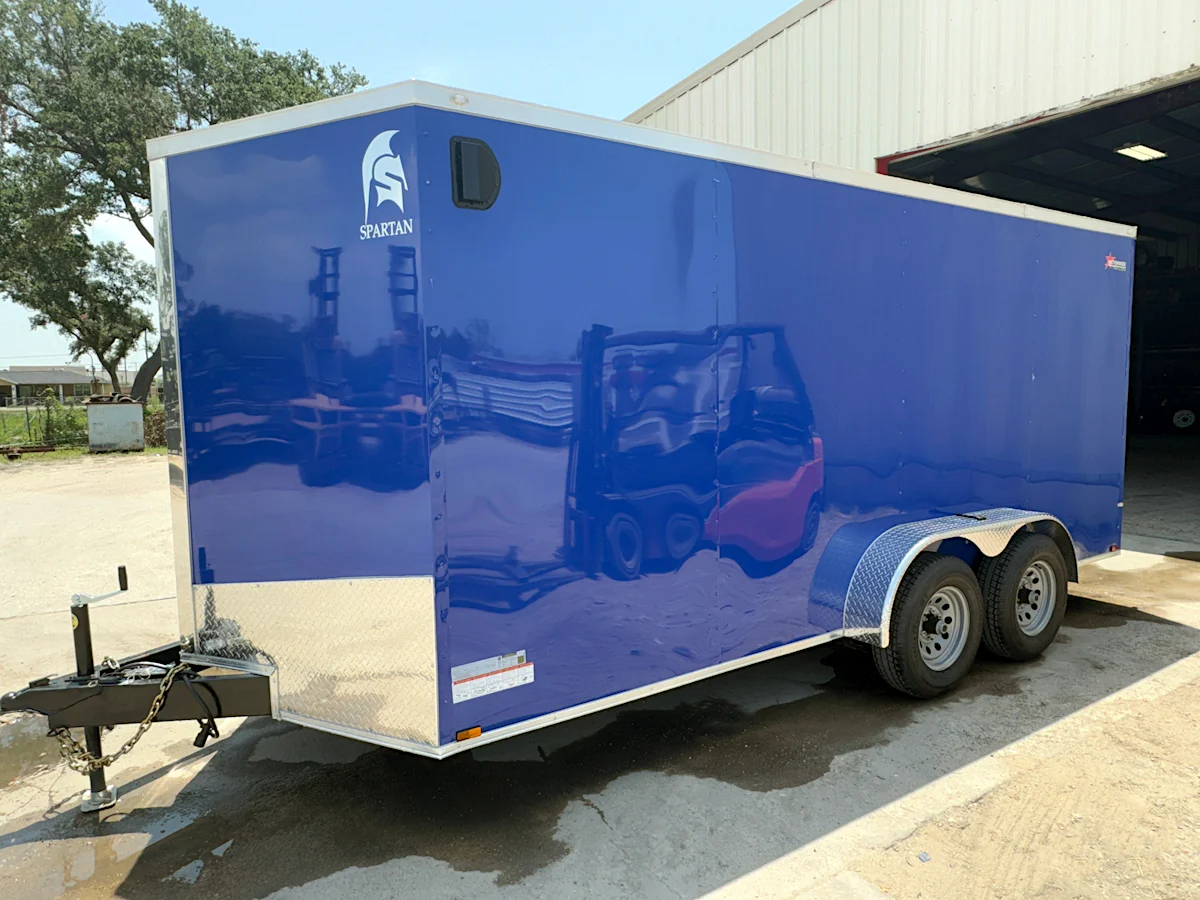 Spartan 7'x16' Enclosed Cargo Trailer w/ Rear Ramp Door (C2) - Stock #87243 - Image 2 of 8 Spartan 7'x16' Enclosed Cargo Trailer w/ Rear Ramp Door (C2) - Stock #87243 - Image 2 of 8