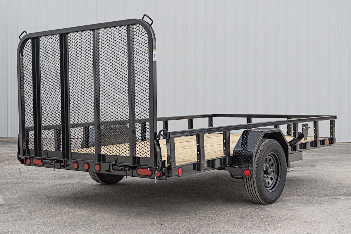 PJ Trailers 12'x77" Single Axle 4" Channel Utility Trailer (U7) - Image 16