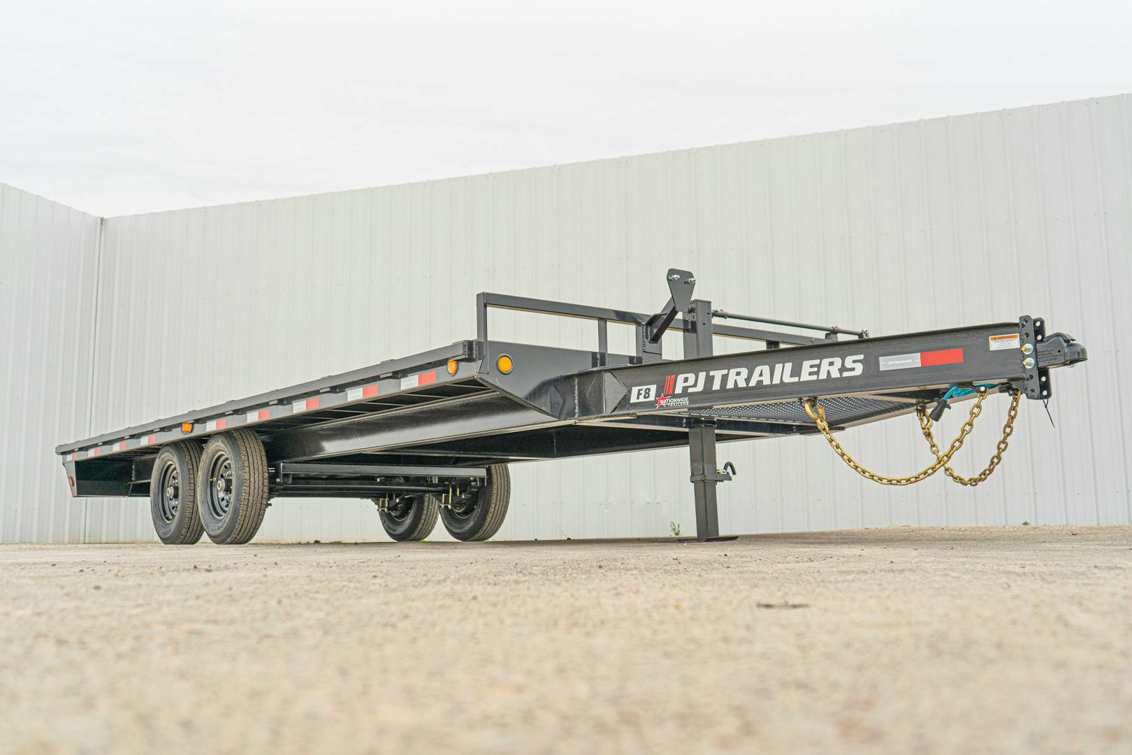 PJ Trailers 20'x102" 8" I-Beam Deckover Flatbed Trailer (F8) - Image 3