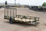 Texas Bragg 14' × 77" Pipe-Top Utility Trailer Stock #87264 - Thumbnail 1