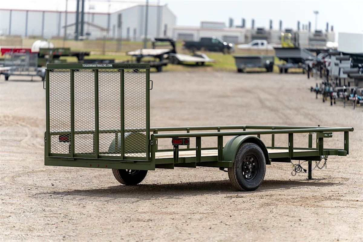 Texas Bragg 14'x77" Utility Trailer w/ 4' Gate (U1) - Stock #87264 - Image 2 of 8 Texas Bragg 14'x77" Utility Trailer w/ 4' Gate (U1) - Stock #87264 - Image 2 of 8