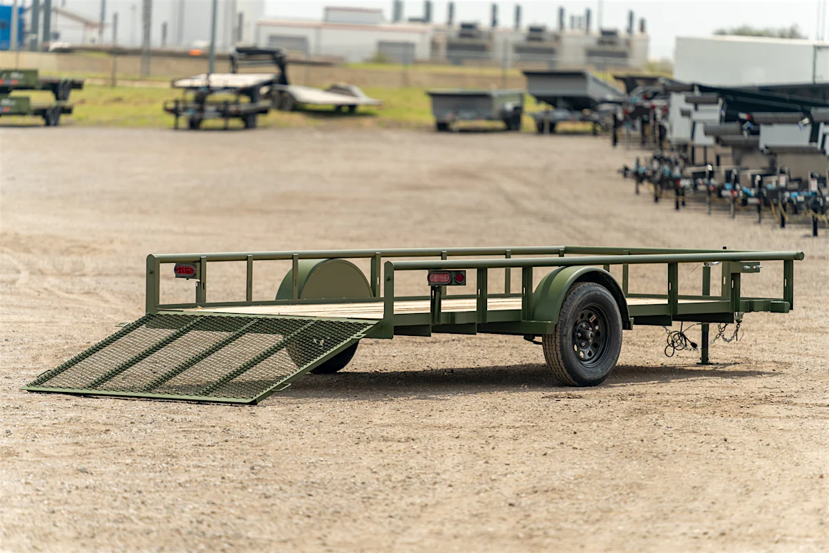 Texas Bragg 14'x77" Utility Trailer w/ 4' Gate (U1) - Stock #87264 - Image 3 of 8 Texas Bragg 14'x77" Utility Trailer w/ 4' Gate (U1) - Stock #87264 - Image 3 of 8