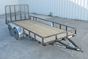 PJ Trailers 16'x83" Tandem Axle 4" Channel Utility Trailer (UL)
