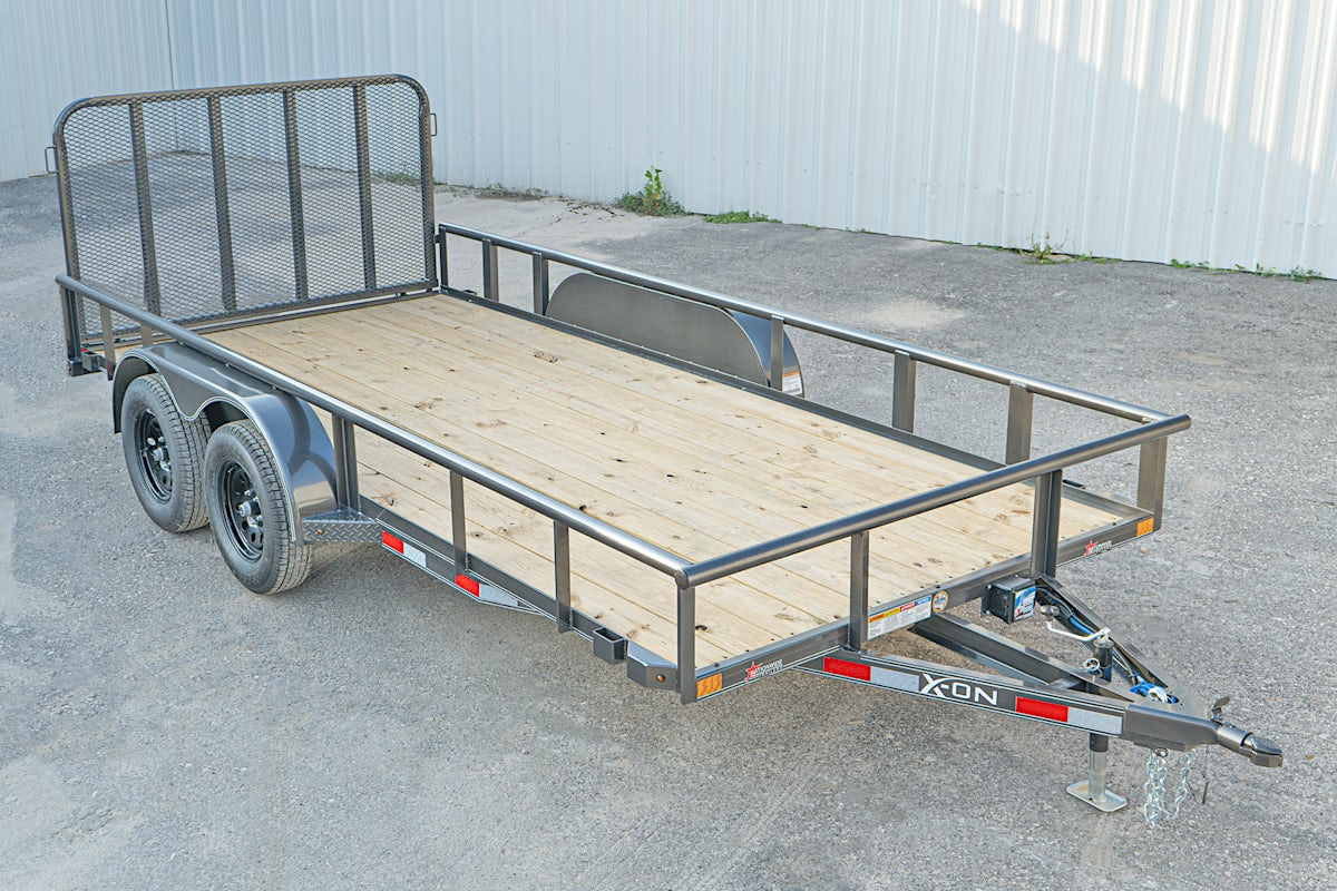 X-ON 16'x83" Utility Trailer w/ 4' Gate (U2) - Stock #87294 - Image 1 of 12 X-ON 16'x83" Utility Trailer w/ 4' Gate (U2) - Stock #87294 - Image 1 of 12
