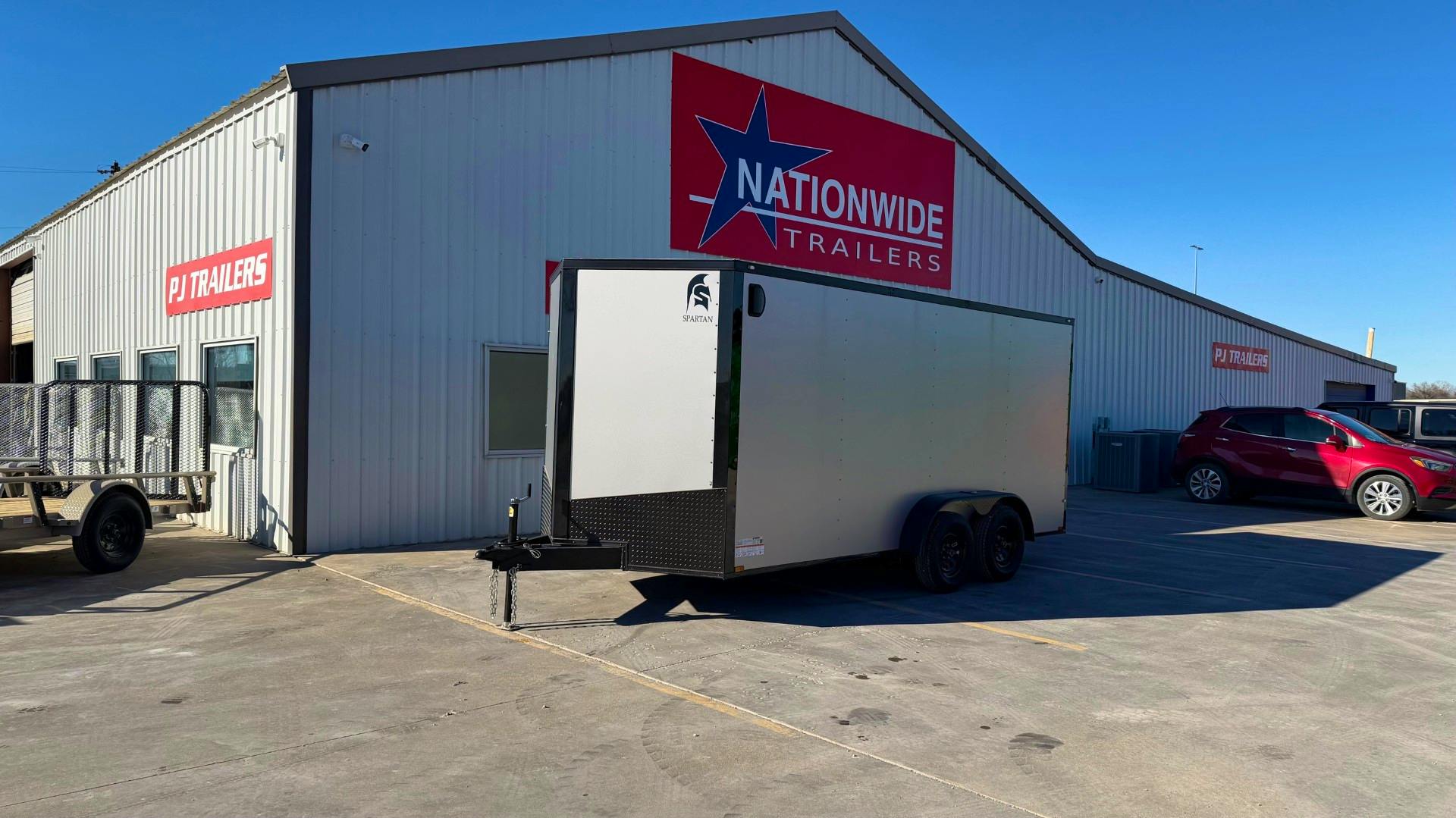 Spartan 7'x16' Enclosed Cargo Trailer w/ Rear Ramp Door (C2) - Stock #87310 - Image 1 of 8