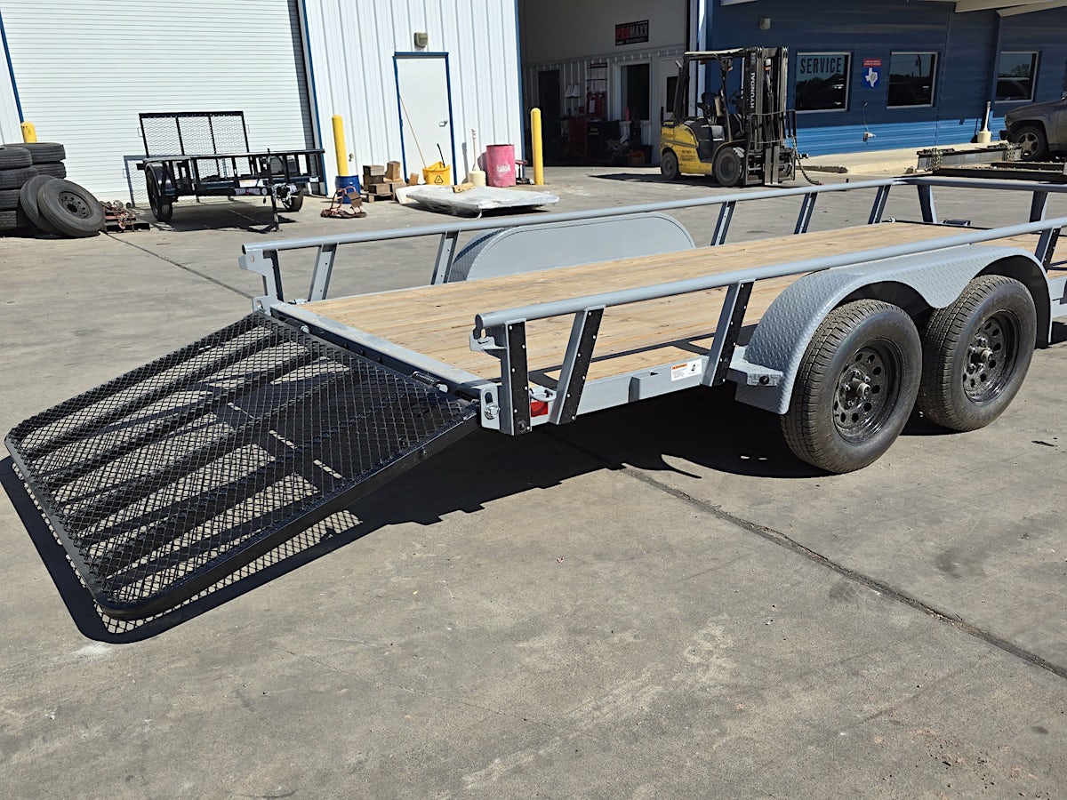 RawMaxx 16'x77" Tandem Axle Utility Trailer w/ 4ft Ramp Gate (UTX) - Stock #87326 - Image 3 of 5 RawMaxx 16'x77" Tandem Axle Utility Trailer w/ 4ft Ramp Gate (UTX) - Stock #87326 - Image 3 of 5
