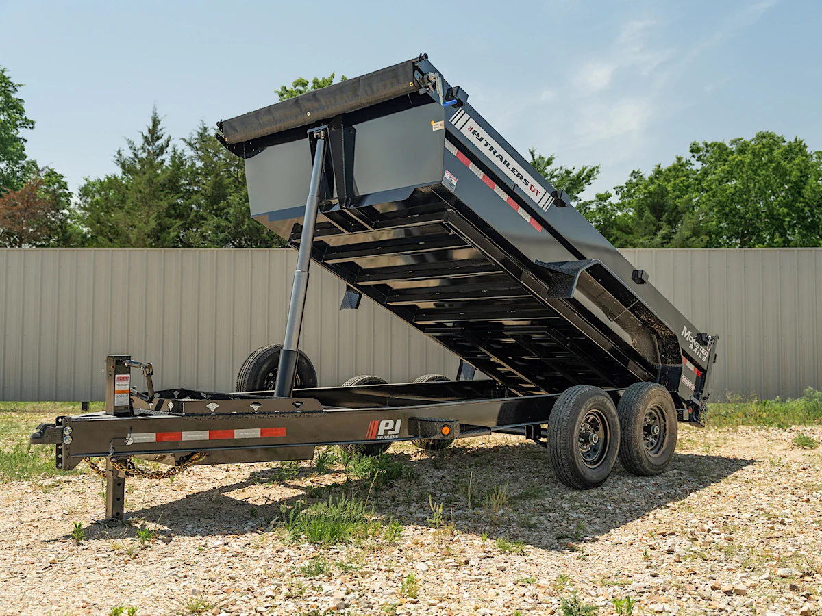 PJ Trailers 14'x83" Telescopic Dump Trailer w/ 2' Sides (DT) - Stock #87360 - Image 9 of 14 PJ Trailers 14'x83" Telescopic Dump Trailer w/ 2' Sides (DT) - Stock #87360 - Image 9 of 14