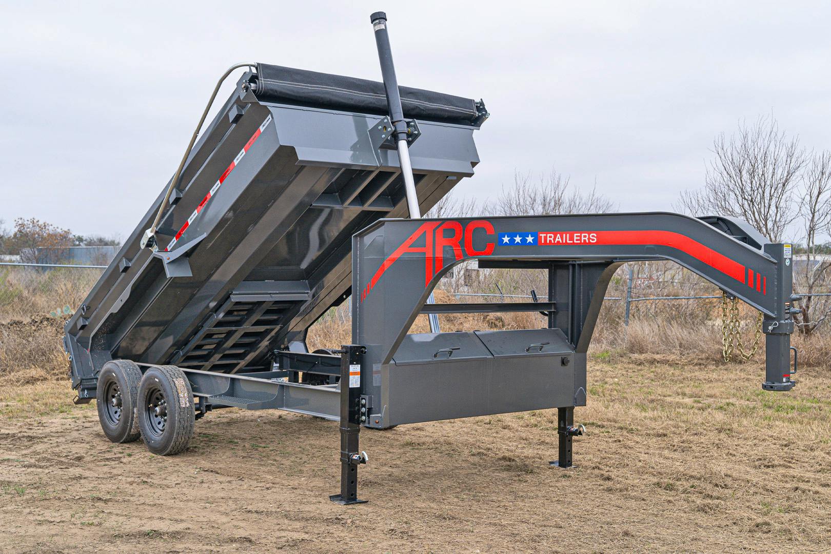 ARC Trailers 14'x83" Gooseneck Telescopic Dump Trailer w/ 2' Sides (GDT) - Image 1